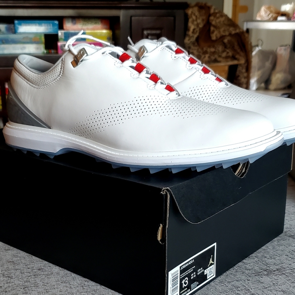 JORDAN ADG 4 GOLF SHOES (PURE PLATINUM) SIZE 13M DM0103-105